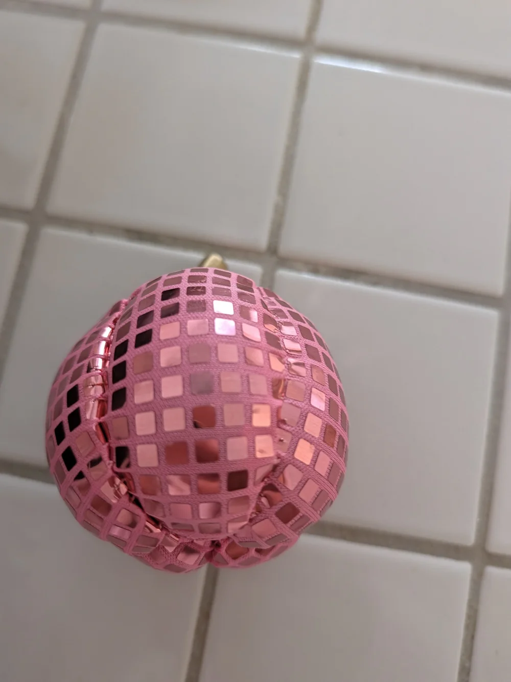 Sparkle Pink Decorative Pumpkin with Gold Stem - Party Accent